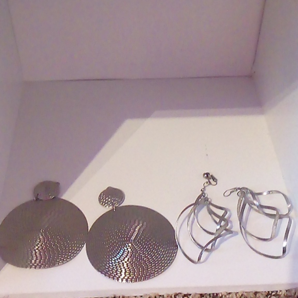 Silver earrings